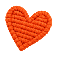 Un cœur en laine crochetée